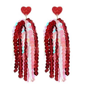 Glitter Tassel Drop Earrings