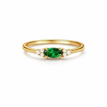 Elegant Stackable Gem Rings