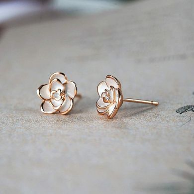 Cute Rose Stud Earrings