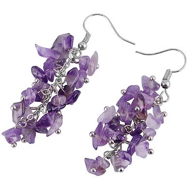 Natural Stone Dangle Earrings