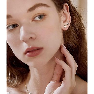 3 pcs Piercing Earrings Stud Set