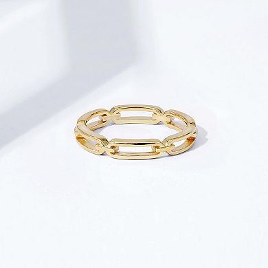 Plated Chain Link Band Ring
