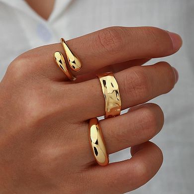 18K Gold Plated Stacking Rings