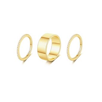 Chunky Gold Plated Ring Set