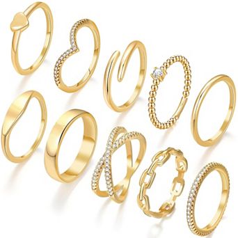 Twist Design Stackable Ring Set