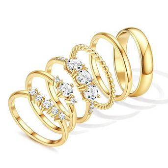 Dainty Cubic Zirconia Thumb Rings