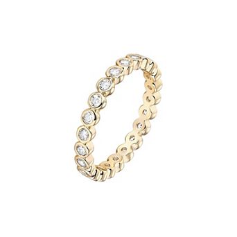 Gold Plated Zirconia Stackable Rings