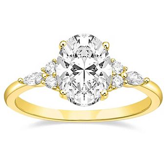 Marquise & Round CZ Wedding Band