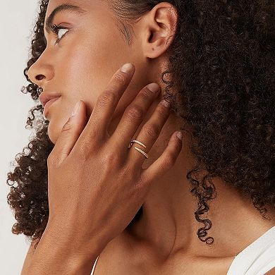 Gold Plated Twist Band Ring
