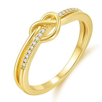 Cubic Zirconia Love Knot Ring
