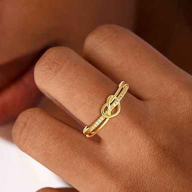 Cubic Zirconia Love Knot Ring