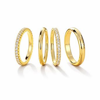 Minimalist Gold Thumb Ring Set
