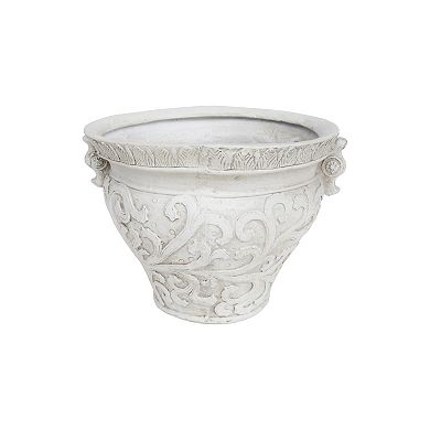 Trikiousd Large Planter Lightweight Concrete Planter Carved Decorative Flowerpot