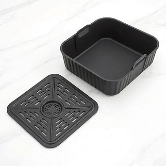 2-Pack Silicone Air Fryer Liners, Reusable, Heat-Resistant, Dishwasher Safe