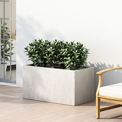 Trikiousd 31.25" Rectangular Planter Box Garden Pot Vegetable Plant