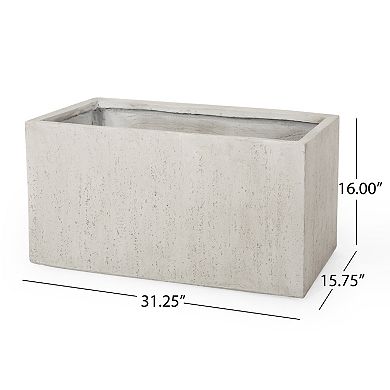 Trikiousd 31.25" Rectangular Planter Box Garden Pot Vegetable Plant
