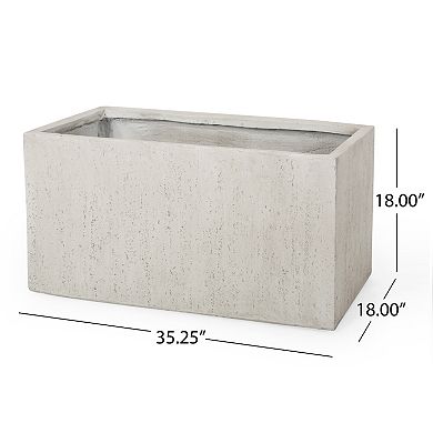 Trikiousd Large Rectangular Planter Box, Outdoor Indoor Flower Pot with Drainage Holes