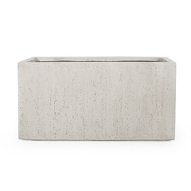 Trikiousd Large Rectangular Planter Box, Outdoor Indoor Flower Pot with Drainage Holes