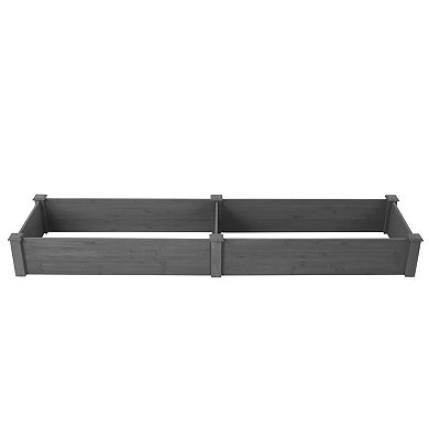 Trikiousd Open Bottom Design Raised Garden Bed, 96" Long Planter Box Vegetables Flowers Planting Bed