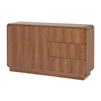 Trikiousd 3 Drawers Sideboard Buffet Cabinet Entryway Floor Cabinet