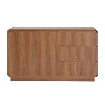 Trikiousd 3 Drawers Sideboard Buffet Cabinet Entryway Floor Cabinet