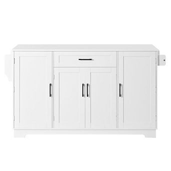 Trikiousd 4 Doors Sideboard Buffet Cabinet, Kitchen Storage Cabinet with Adjustable Shelves