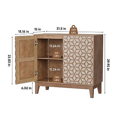Trikiousd Wooden Buffet Cabinet Accent Cabinet Sideboard