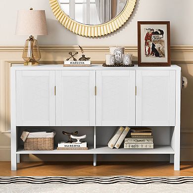 Trikiousd Modern Sideboard Buffet Side Cabinet Entryway Console Table with Bottom Storage Shelf
