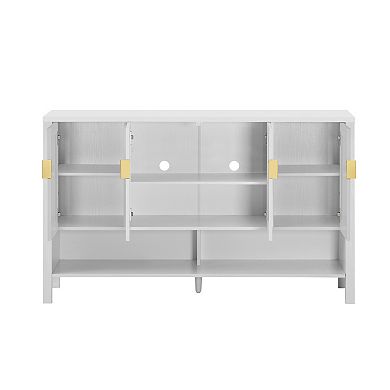 Trikiousd Modern Sideboard Buffet Side Cabinet Entryway Console Table with Bottom Storage Shelf