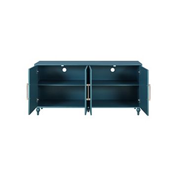 Trikiousd Large Sideboard Storage Cabinet Carved Doors Buffet Cabinet Entry Cabinet TV Console