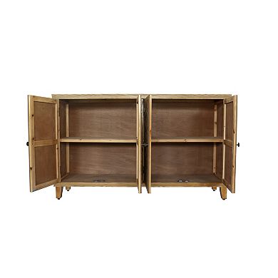 Trikiousd 4 Doors Sideboard Accent Cabinet Wooden Buffet Cabinet for Living Room Dining Room