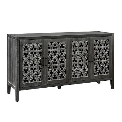 Trikiousd Hollow Four Door Sideboard Entryway Console Cabinet Buffet Cabinet