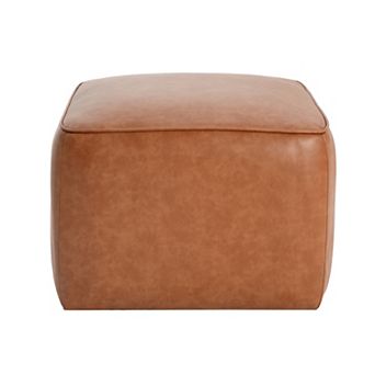 Trikiousd PU Leather Ottoman Square Footrest