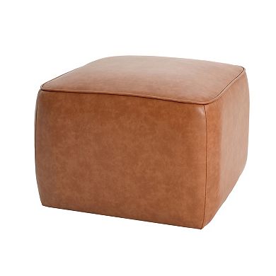 Trikiousd PU Leather Ottoman Square Footrest