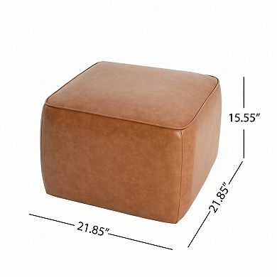 Trikiousd PU Leather Ottoman Square Footrest
