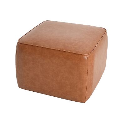 Trikiousd PU Leather Ottoman Square Footrest