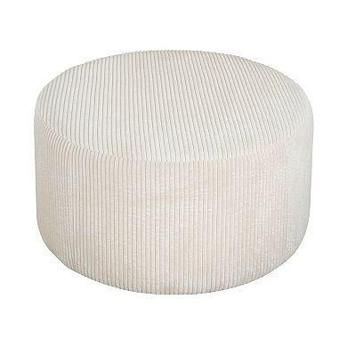 Trikiousd Corduroy Upholstered Round Ottoman