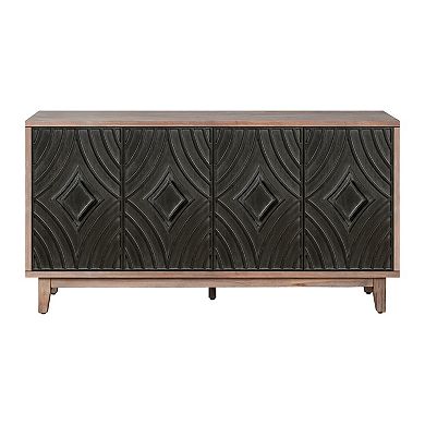 Trikiousd Mid Century Sideboard Buffet Cabinet, 60" Kitchen Storage Cabinet Accent Console Table