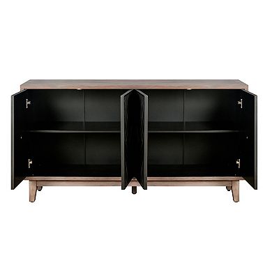 Trikiousd Mid Century Sideboard Buffet Cabinet, 60" Kitchen Storage Cabinet Accent Console Table