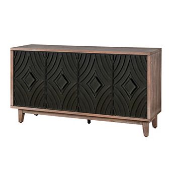Trikiousd Mid Century Sideboard Buffet Cabinet, 60" Kitchen Storage Cabinet Accent Console Table