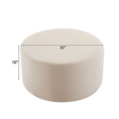 Trikiousd Round Ottoman Coffee Table Velvet Upholstered Footstool