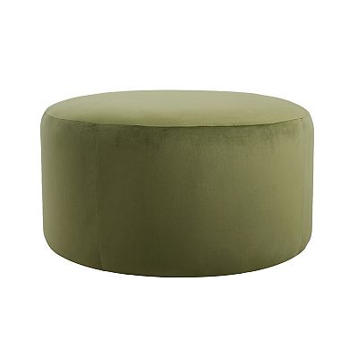 Trikiousd Velvet Round Ottoman Footstool for Living Room Bedroom