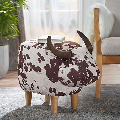Trikiousd Cow-Shaped Ottoman Modern Accent Stool Home Decor Footstool