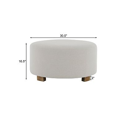 Trikiousd Round Ottoman Foot Rest Upholstered Footstool for Living Room Bedroom