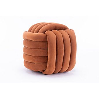 Trikiousd Modern Knot Ottoman Chenille Fabric Footstool Vanity Stool Shoe Changing Stool End of Bed