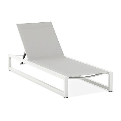 Trikiousd 5 Position Patio Chaise Lounge Chair, Outdoor Aluminum Frame Chaise