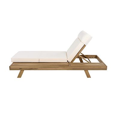 Trikiousd Chaise Lounge Chair Sun Lounger with Headrest & Cushion