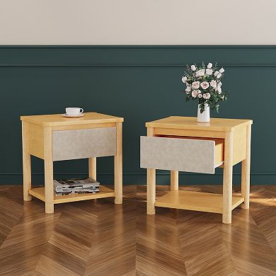 Trikiousd Bedroom Nightstands Bedside Table Set of 2