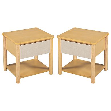 Trikiousd Bedroom Nightstands Bedside Table Set of 2