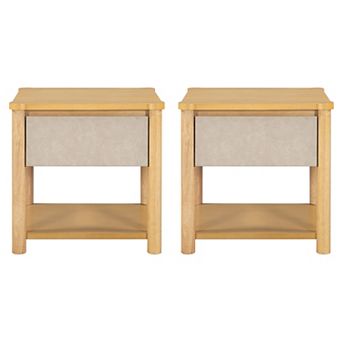 Trikiousd Bedroom Nightstands Bedside Table Set of 2